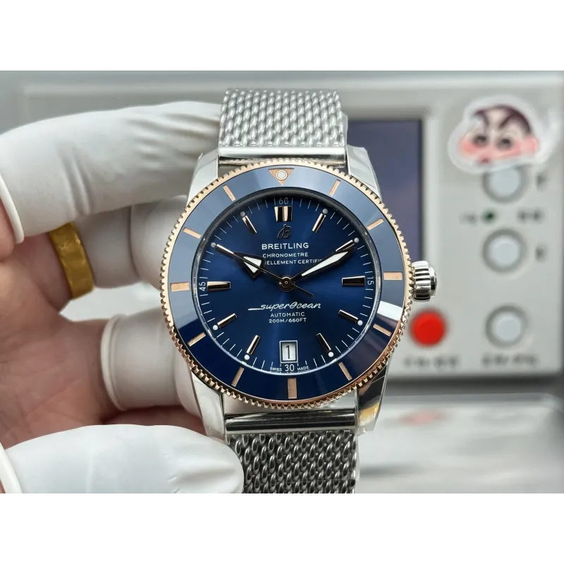 Breitling Superocean Heritage UB2010161C1A1 Replica - Quadrante Blu Maglia Milanese