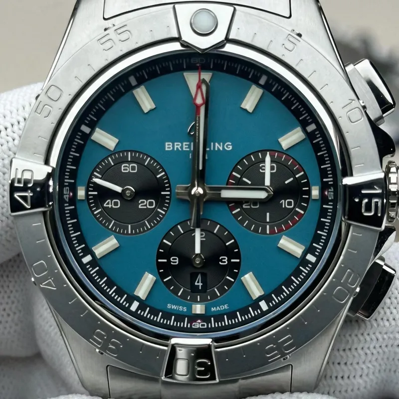 Breitling Chronomat B01 42 AB0147101C1A1 Replica - Quadrante Blu Ghiaccio