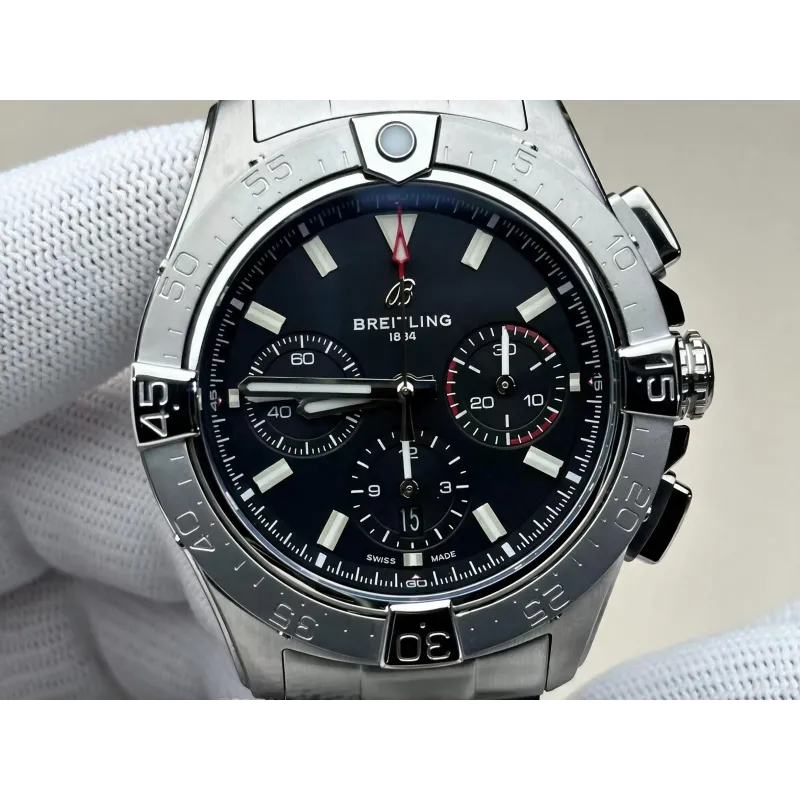 Breitling Chronomat B01 42 AB0147101B1A1 Replica - Quadrante Nero Acciaio Inossidabile