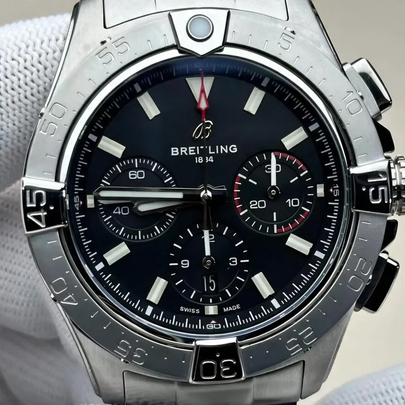 Breitling Chronomat B01 42 AB0147101B1A1 Replica - Quadrante Nero Acciaio Inossidabile