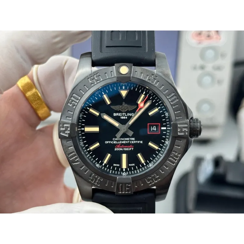 Breitling Avenger V1731010/BD12-155S Replica - Quadrante Nero Lunetta Scanalata