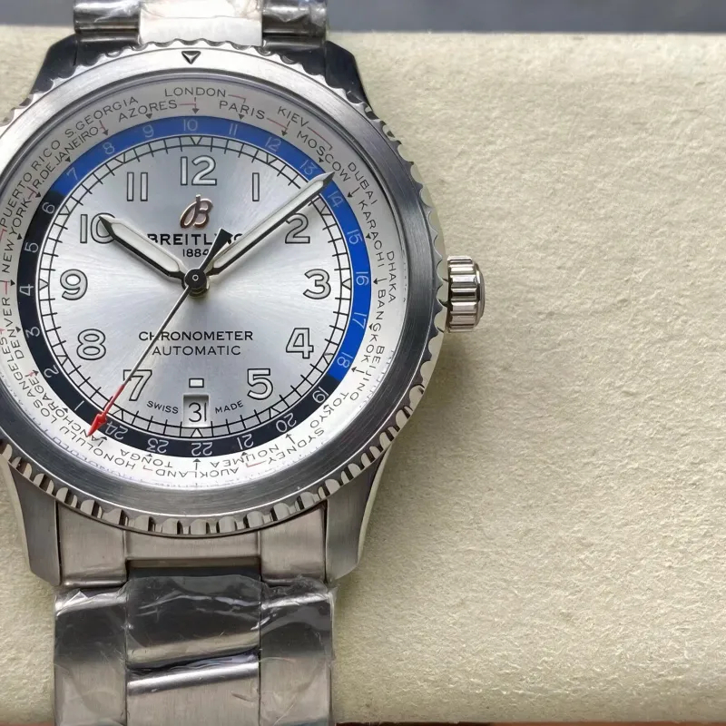 Breitling Navitimer 8 B35 Automatic Unitime 43 AB3521U01G1A1 Replica - Quadrante Argento