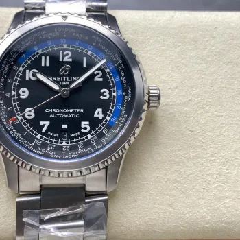 Breitling Aviator 8 B35 Automatic Unitime 43 AB3521U41B1A1 Replica - Quadrante Nero