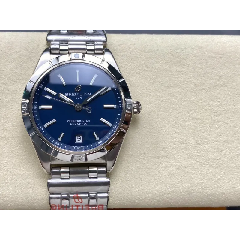 Breitling Chronomat Donna A103801A1C1A1 Replica - Quadrante Blu Lunetta Scanalata