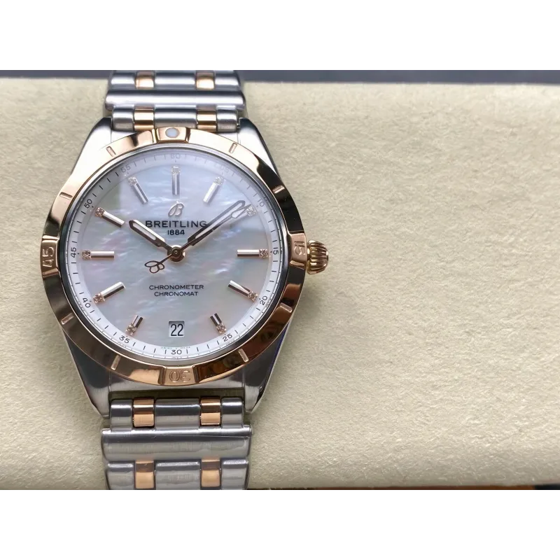 Breitling Chronomat Donna U10380101A2U1 Replica - Quadrante Madreperla Lunetta Scanalata
