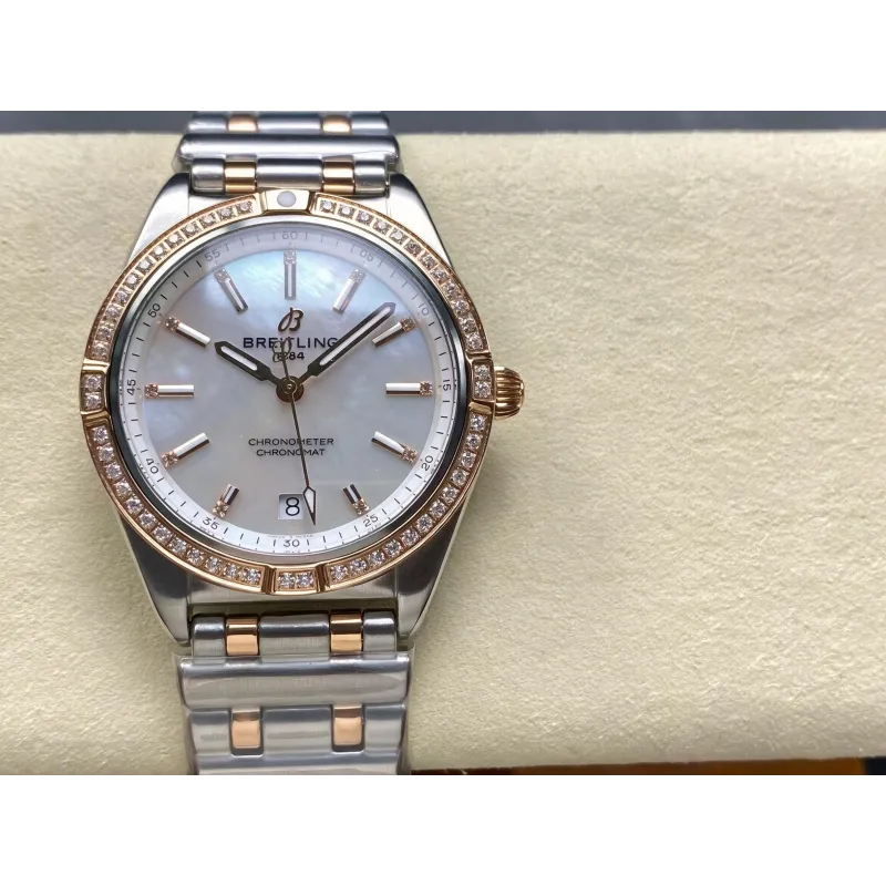 Breitling Chronomat Donna U10380591A2U1 Replica - Quadrante Madreperla Lunetta Scanalata