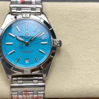 Breitling Chronomat Donna A103803A1L1A1 Replica - Tiffany Blue Lunetta Scanalata