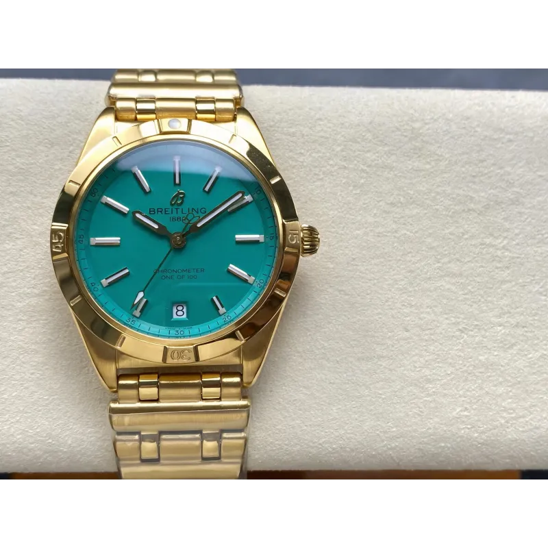 Breitling Chronomat Donna K103801A1L1K1 Replica - Quadrante Verde Lunetta Scanalata