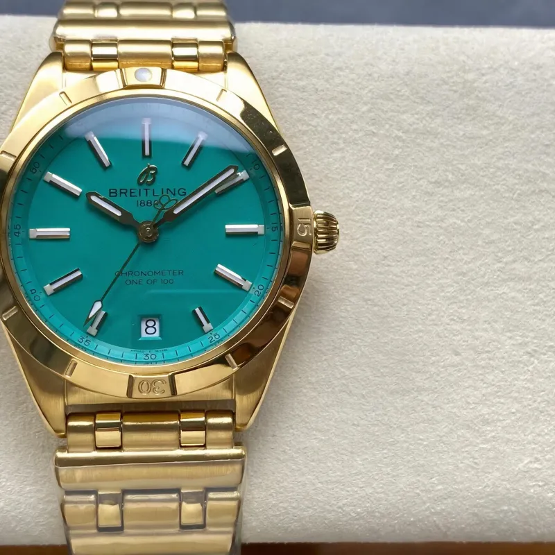Breitling Chronomat Donna K103801A1L1K1 Replica - Quadrante Verde Lunetta Scanalata