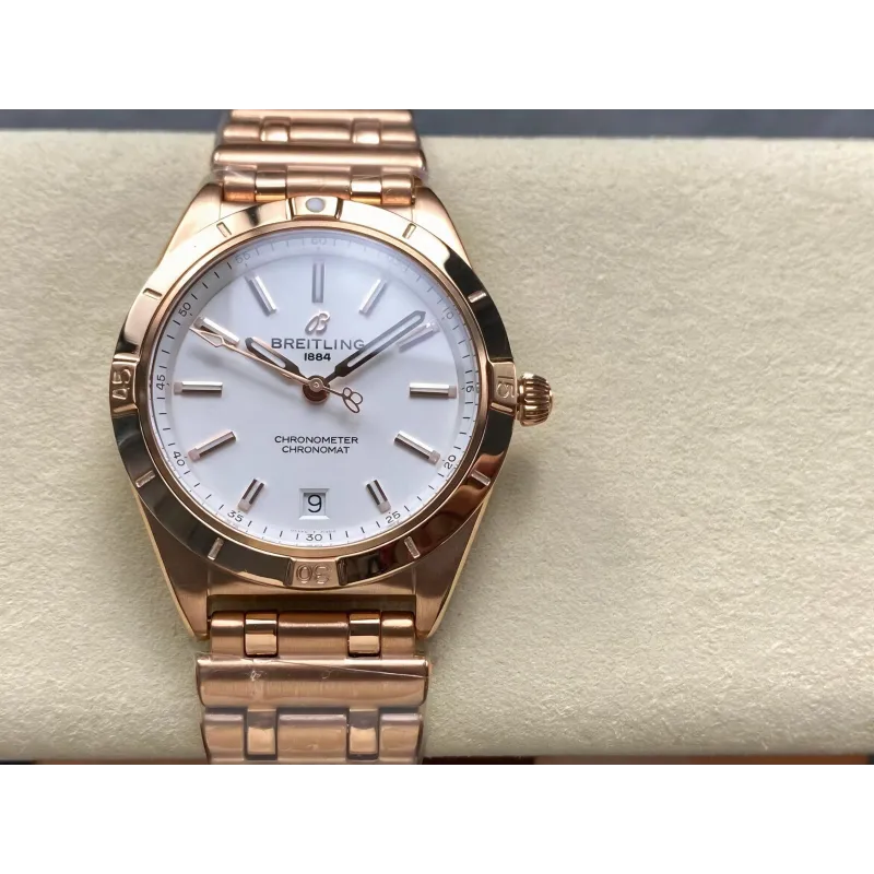 Breitling Chronomat Donna R10380101A1R1 Replica - Quadrante Bianco Lunetta Scanalata