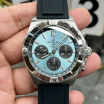 Breitling Chronomat PB0134101C1S1 Replica - Quadrante Blu Ghiaccio Lunetta Scanalata