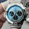 Breitling Chronomat PB0134101C1S1 Replica - Quadrante Blu Ghiaccio Lunetta Scanalata
