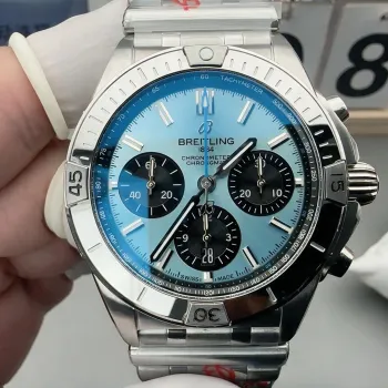 Breitling Chronomat PB0134101C1S1 Replica - Quadrante Blu Ghiaccio Lunetta Scanalata