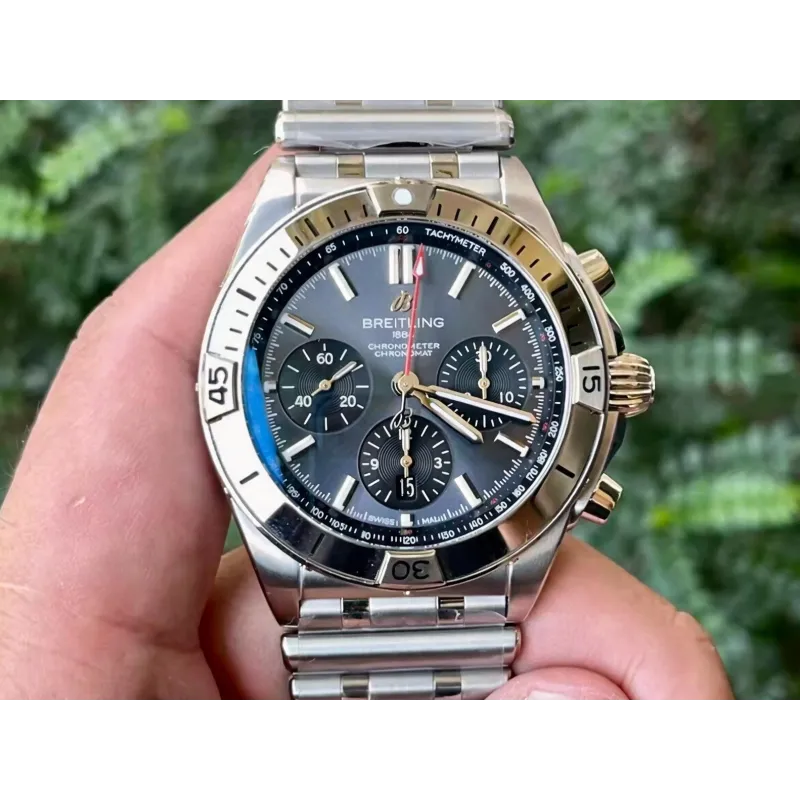 Breitling Chronomat EB0134101M1E1 Replica - Quadrante Grigio Lunetta Scanalata