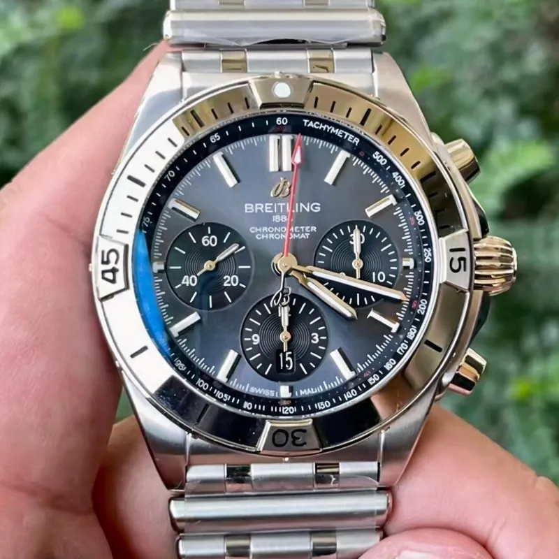 Breitling Chronomat EB0134101M1E1 Replica - Quadrante Grigio Lunetta Scanalata