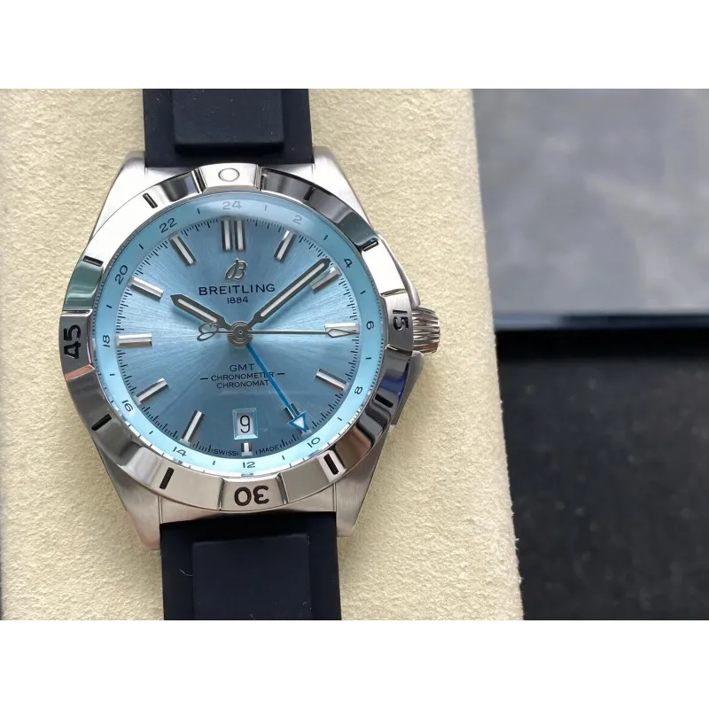 Breitling Chronomat P32398101C1S1 Replica - Quadrante Blu Ghiaccio Lunetta Scanalata