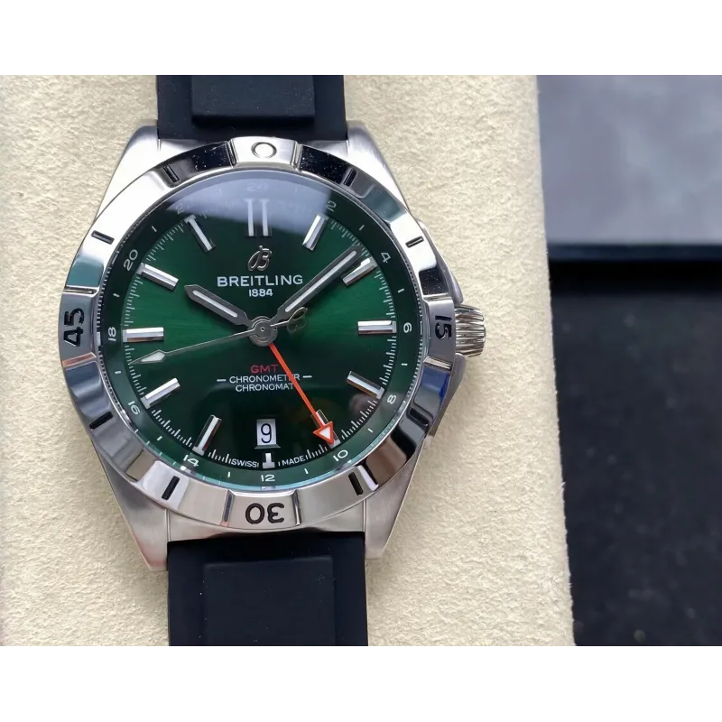 Breitling Chronomat A32398101L1A1 Replica - Quadrante Verde Lunetta Scanalata