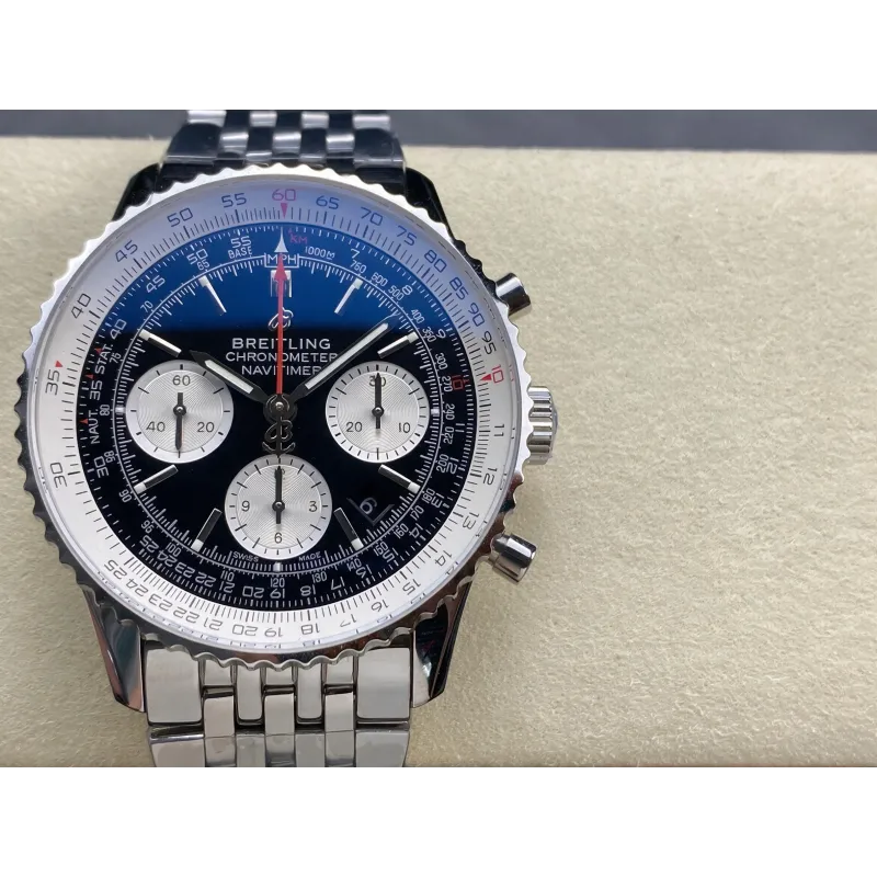 Breitling Navitimer AB0121211B1A1 Replica - Quadrante Nero Lunetta Scanalata