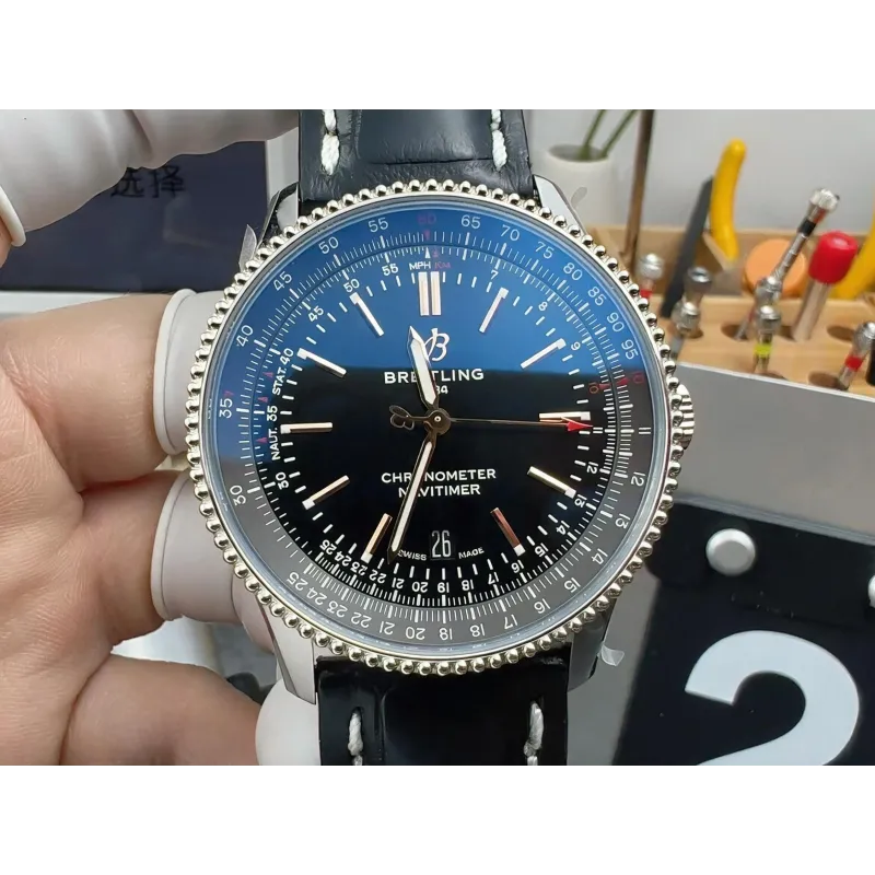 Breitling Navitimer A17326211B1P2 Replica - Quadrante Nero Lunetta Scanalata