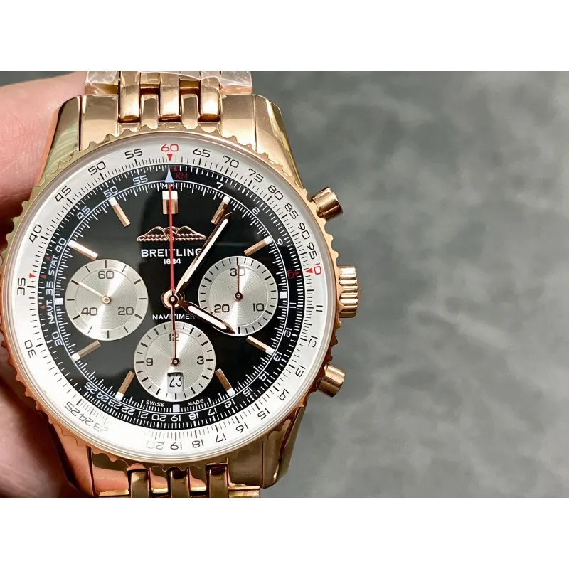 Breitling Navitimer RB0138211B1R1 Replica - Quadrante Nero Lunetta Scanalata
