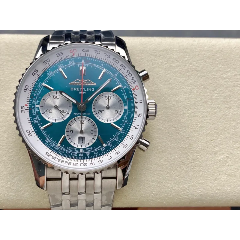 Breitling Navitimer AB0137211C1A1 Replica - Quadrante Blu Lunetta Scanalata