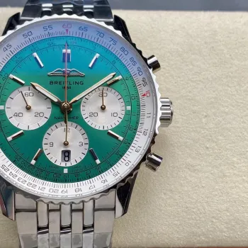 Breitling Navitimer AB0139211L1A1 Replica - Quadrante Verde Lunetta Scanalata