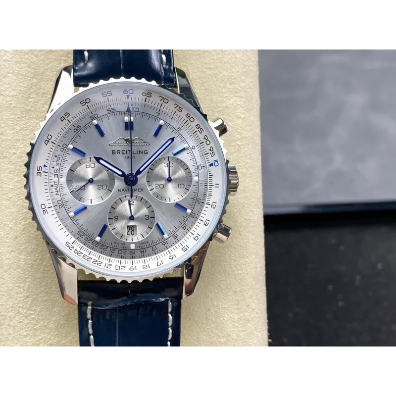 Breitling Navitimer AB0139A71G1P1 Replica - Quadrante Bianco Lunetta Scanalata