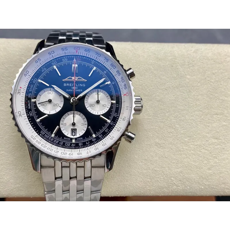 Breitling Navitimer AB0138211B1A1 Replica - Quadrante Nero Lunetta Scanalata