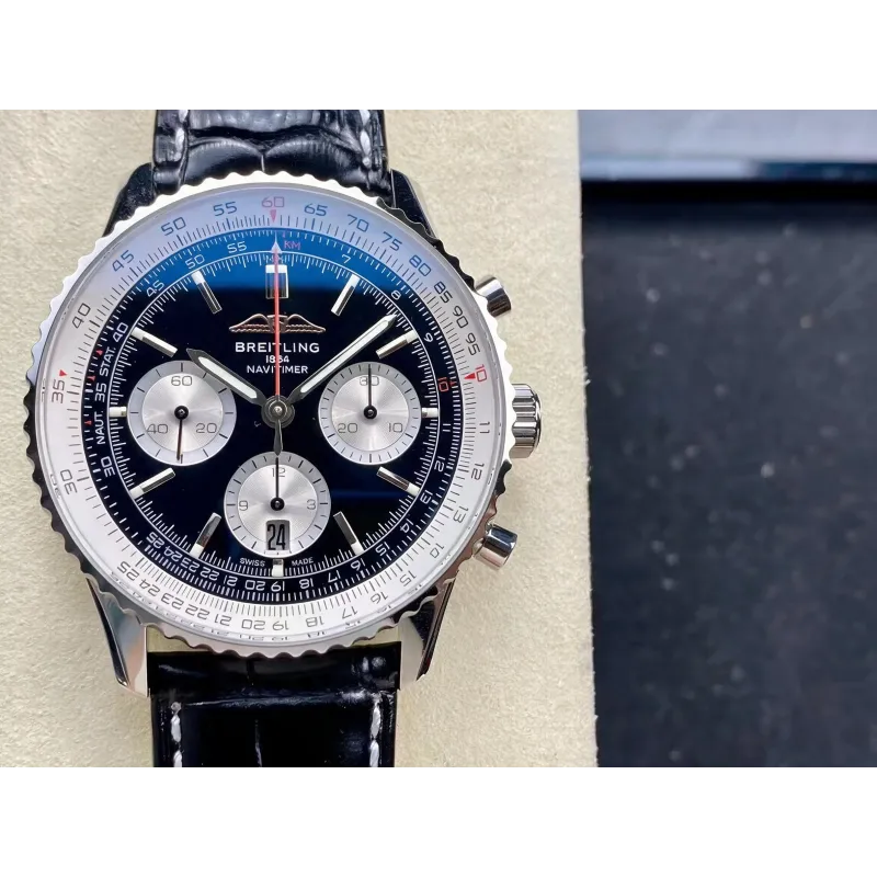 Breitling Navitimer AB0137211B1P1 Replica - Quadrante Nero Lunetta Scanalata