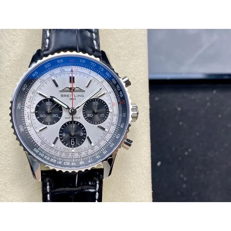 Breitling Navitimer AB0138241G1P1 Replica - Quadrante Grigio Lunetta Scanalata
