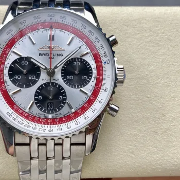 Breitling Navitimer AB01383B1G1A1 Replica - Quadrante Argento Lunetta Scanalata