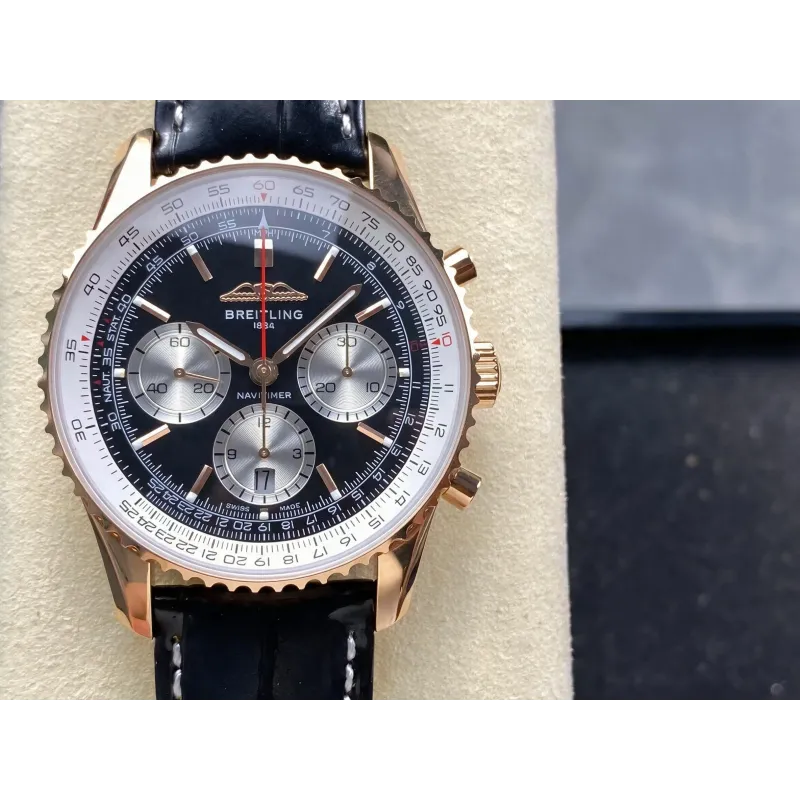 Breitling Navitimer RB0138211B1P1 Replica - Quadrante Nero Lunetta Scanalata