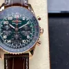 Breitling Navitimer RB12302A1L1P1 Replica - Quadrante Verde Lunetta Scanalata