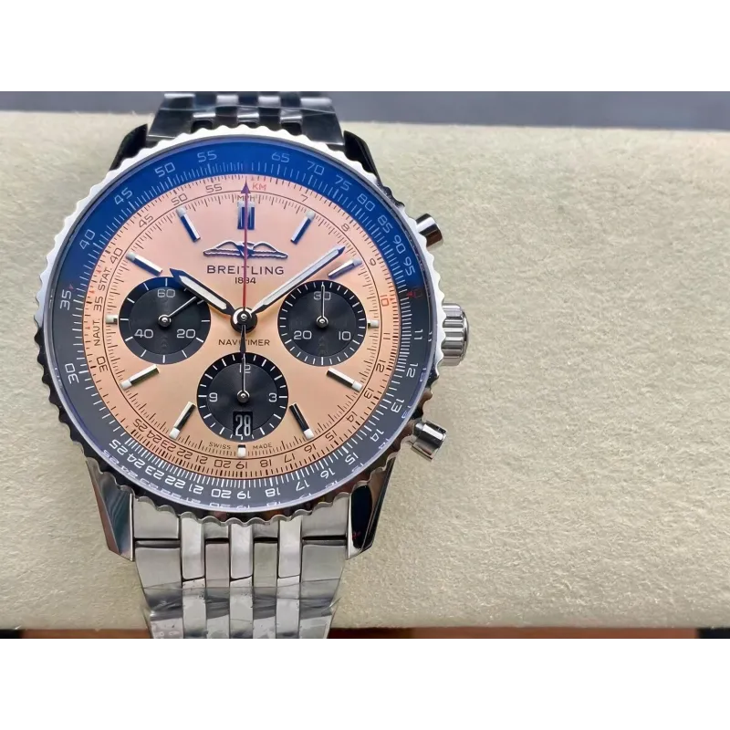 Breitling Navitimer AB0138241K1A1 Replica - Copper Lunetta Scanalata