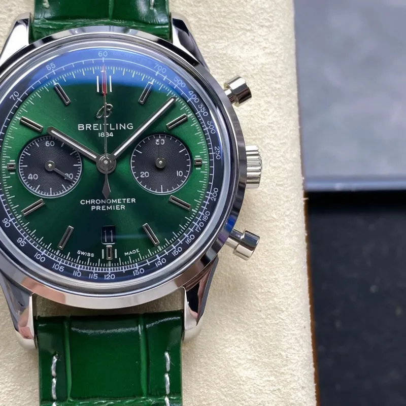 Breitling Premier AB0118221L1P1 Replica - Quadrante Verde Acciaio Inossidabile