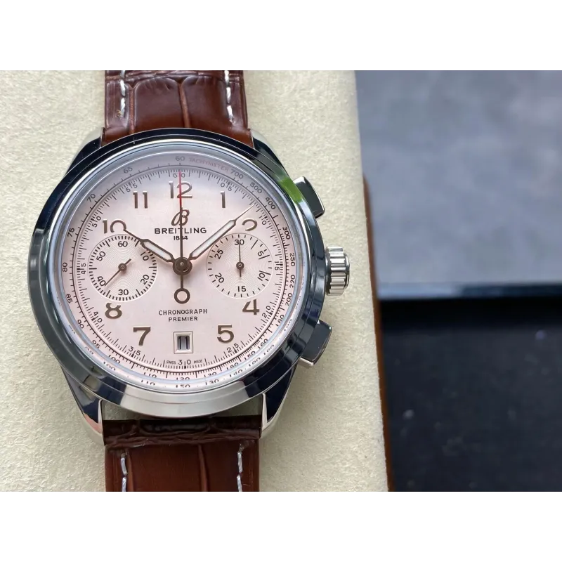 Breitling Premier B01 Chronograph 42 AB0145211G1P2 Replica - Quadrante Argento