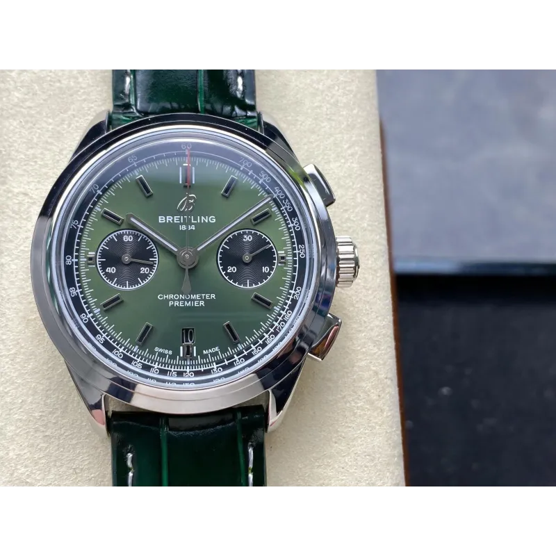 Breitling Premier B01 Chronograph 42 Bentley British Racing Green AB0118A11L1X1 Replica - Quadrante Verde