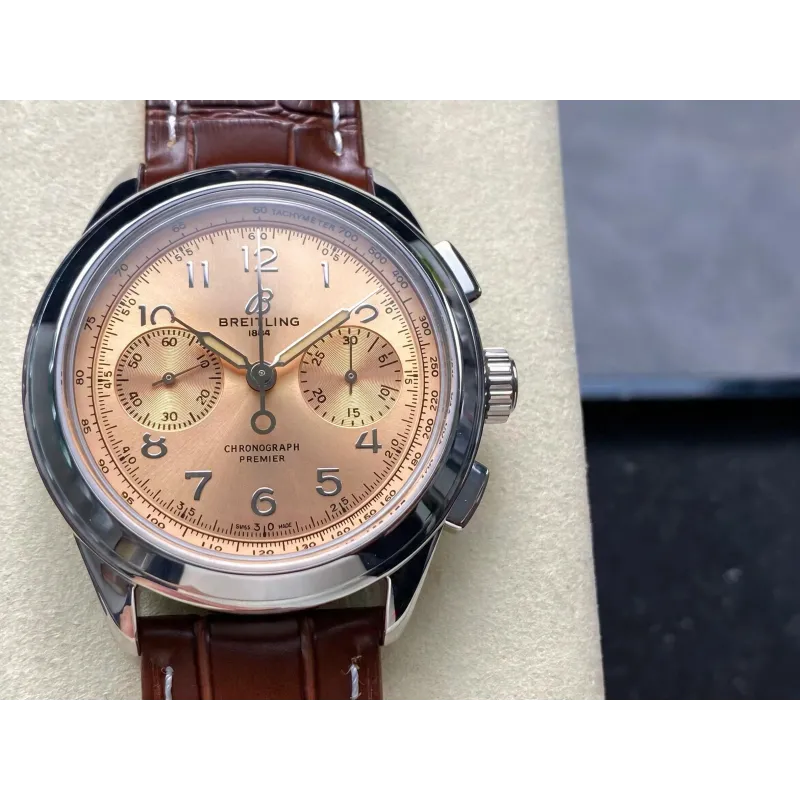 Breitling Premier B09 Chronograph 40 Champagne AB0930F51H1P1 Replica - Quadrante Champagne
