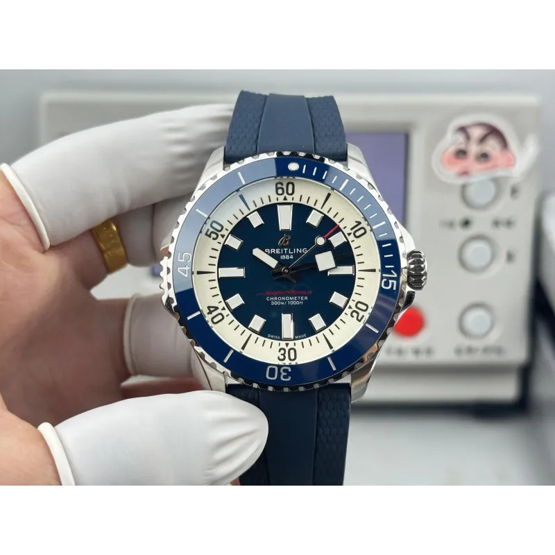Breitling Superocean Automatic 46 A17378211B1S1 Replica - Cream Cinturino Caucciu