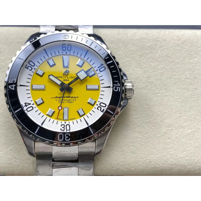 Breitling Superocean A17375211I1A1 Replica - Quadrante Giallo Steel Link Bracelet