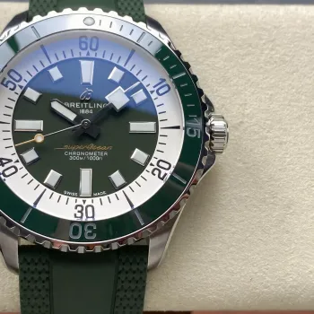 Breitling Superocean 42 A17375A31L1S1 Replica - Quadrante Verde Cinturino Caucciu