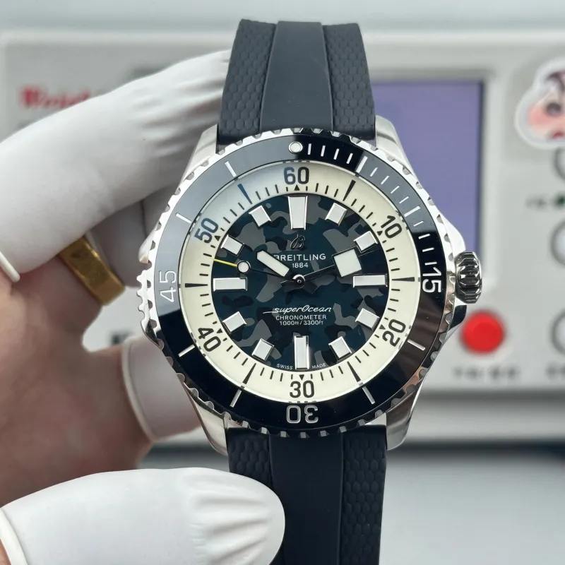 Breitling Superocean E10379351B1S1 Replica - Quadrante Blu Cinturino Caucciu