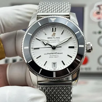 Breitling Superocean Heritage AB202012/G828/152A Replica - Quadrante Argento Maglia Milanese