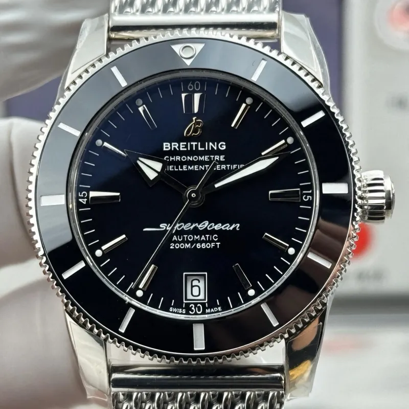 Breitling Superocean Heritage AB2010121B1A1 Replica - Quadrante Nero Maglia Milanese