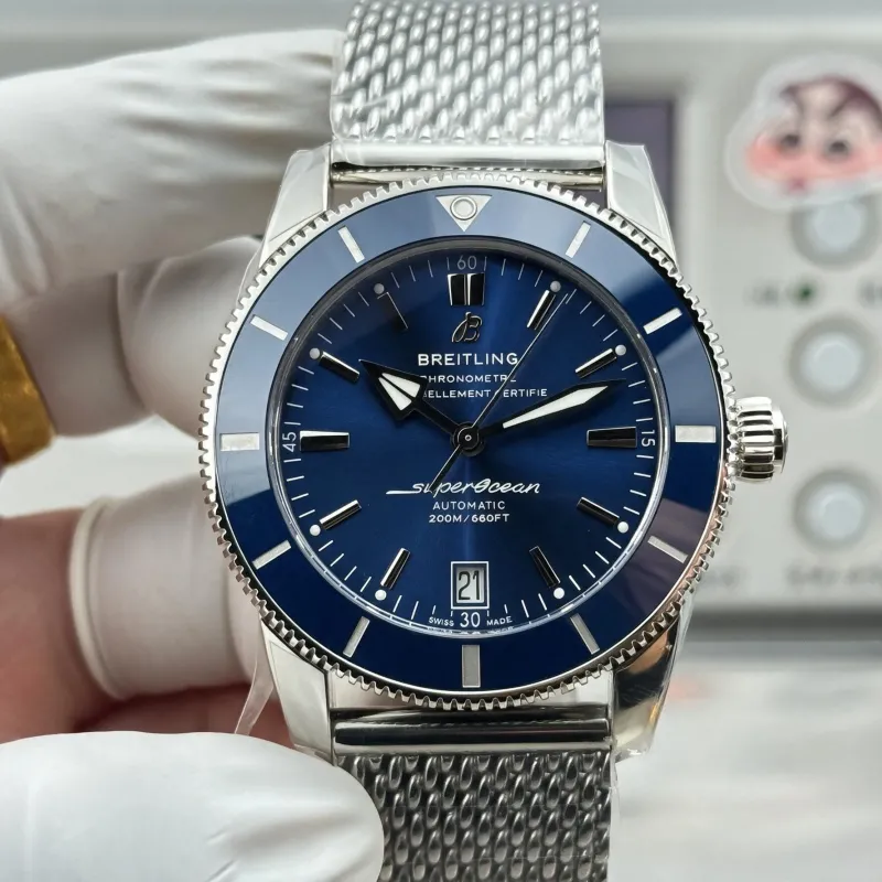 Breitling Superocean Heritage Style AB2010161C1A1 Replica - Quadrante Blu Maglia Milanese