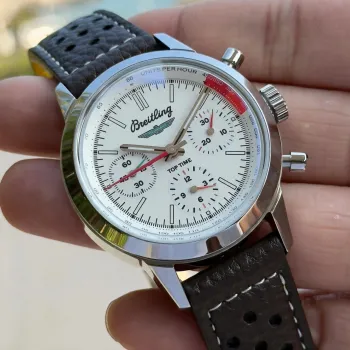 Breitling Top Time AB01766A1A1X1 Replica - Quadrante Bianco Acciaio Inossidabile