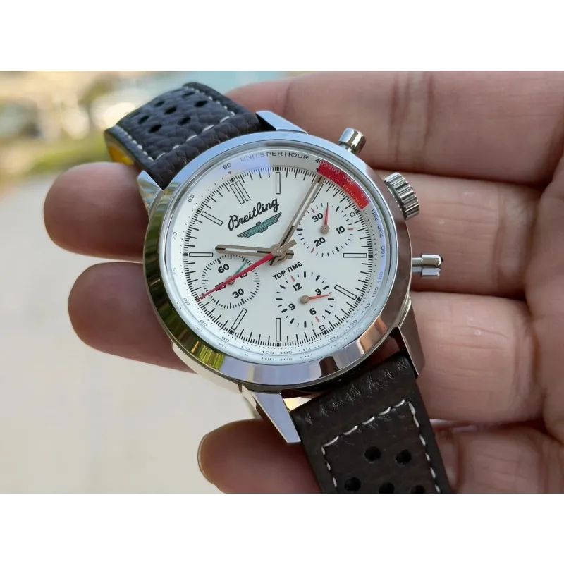 Breitling Top Time AB01766A1A1X1 Replica - Quadrante Bianco Acciaio Inossidabile