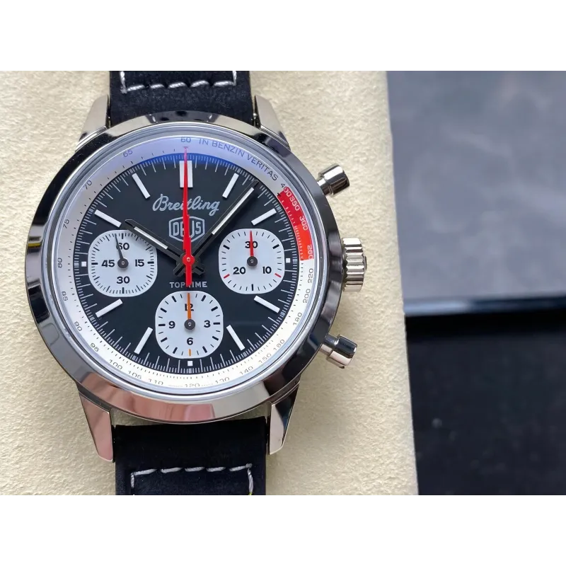Breitling Top Time B01 Deus AB01765A1B1X1 Replica - Quadrante Nero Acciaio Inossidabile