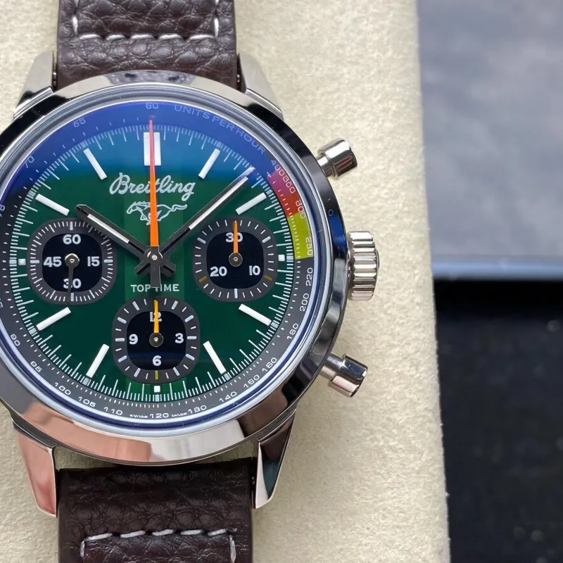 Breitling Top Time B01 Ford Mustang AB01762A1L1X1 Replica - Quadrante Verde