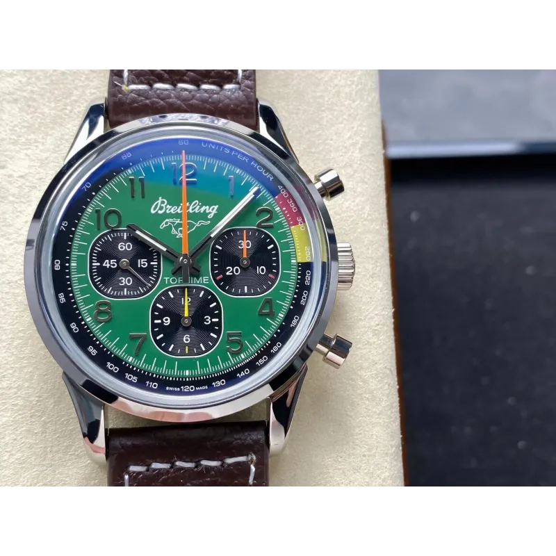 Breitling Top Time B01 Ford Mustang AB01762A1L1X1 Replica - Quadrante Verde